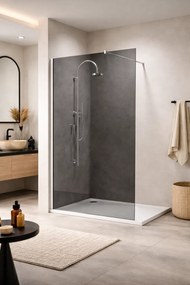 Paravan de dus Walk-In sticla securizata fumurie 8 mm, 90x190 cm