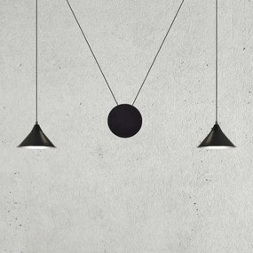 Lustră pe cablu ABRAMO 2xE27/15W/230V negru