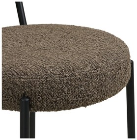 Scaun de bar maro tapițat (înălțime șezut 65 cm) Badalona – House Nordic