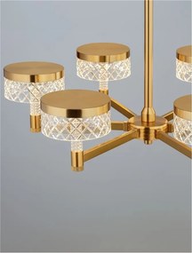 Candelabru LED design modern cu 6 brate Bion