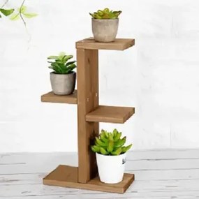 Etajera flori din lemn, Homs seria wood, Natur, 30 x 20 x 9.5 cm,700137