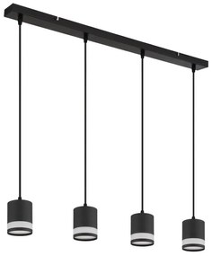 Lustra suspendata cu 4 Spoturi metal negru LUCERO