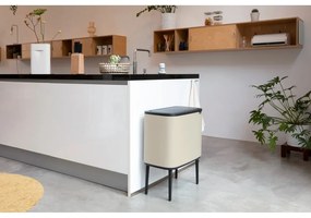 Coș de gunoi bej cu senzori de atingere din oțel 36 l Bo Touch Bin – Brabantia