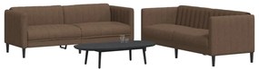 vidaXL Set de canapele, 2 piese, maro, textil