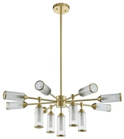 Lustră pe tijă Endon 106256 TOUR 13xG9/3W/230V alamă