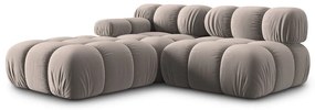 Canapea modulară maro deschis cu tapițerie din catifea 282 cm Bellis – Micadoni