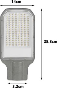 BRILAGI - Lampă stradală LED pentru exterior URBANLIGHT, 50 W, 230 V, gri, IP65