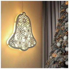 Solight 1V296 - Clopoțel LED de Crăciun, 9xLED, alimentare 2xAA, alb cald