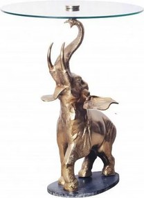 Masuta auxiliara design unicat Elephant 75cm auriu