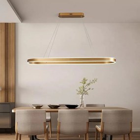 Lustra LED Cu Telecomanda, Elit's SE-P 3211GF, 120w, Gold