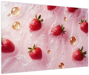 Tablou - Căpșuni în bule (90x60 cm)