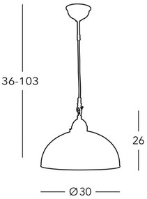 Lustră pe cablu Kolarz 731.30.54 NONNA 1xE27/75W/230V