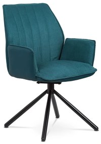 Zondo Scaun de sufragerie Hagga-399-BLUE2 (Petroleu albastru + Negru). 1042739