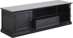 Comodă TV lemn masiv gri Noir Antracit, 200 × 45 × 50 cm