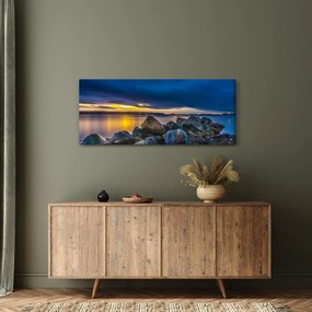 Tablou - Nori de furtună deasupra apei (120x50 cm)