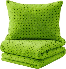 Lenjerie cocolino COLAM verde Dimensiune lenjerie de pat: 2 buc 70 x 90 cm | 200 x 220 cm
