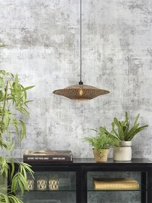 Lustra suspendata din bambus Bali orizontal M, 60cm