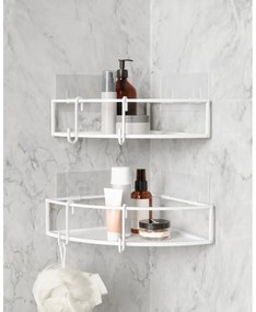 Rafturi albe de colț autoadezive din oțel 2 buc. Cubiko – Umbra