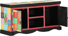 vidaXL Cabinet TV Multicolour 100 x 35 x 50 cm Lemn de mango solid