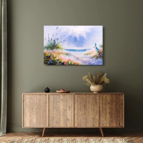 Tablou - Plaja romantică, pictură în ulei (90x60 cm)