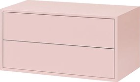 Boxie 2 sertare dulap de perete 40x80x37 cm roz