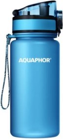 Sticla cu filtru pentru apa Aquaphor City 160026, 350 ml, Tritan, Carbune activ, Aqualen, Capac cu inchidere, Albastru