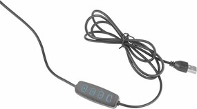 Lampă LED dimabilă de masă cu lupă Extol LED/8W/5V 2900/4500/7500K negru