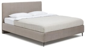 Pat dublu tapițat taupe cu saltea / grătar 180x200 cm Noira Slim - Bonami Selection