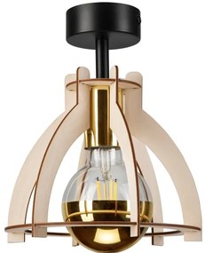 Lustră aplicată LANDO 1xE27/15W/230V fag