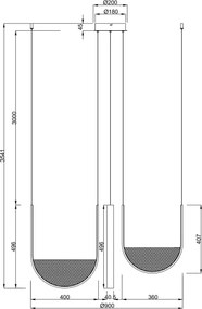 Ondaluce - Lustră LED dimabilă suspendată pe cablu LOTUS LED/70W/230V, finisaj auriu