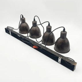 Brilagi - Lustru LED suspendat pe cablu RIDDY 4xE27/60W/230V cupru/patinat