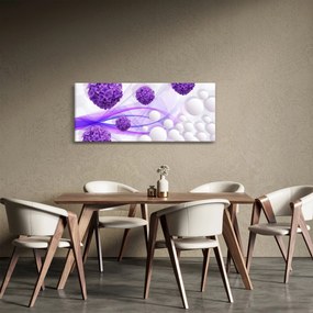 Obraz - Bilă, bile mici, flori (120x50 cm)