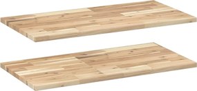 vidaXL Rafturi plutitoare 2 buc. 100x40x2cm lemn masiv acacia netratat