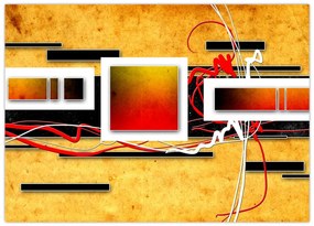 Tablou pe sticlă - Abstract (70x50 cm)