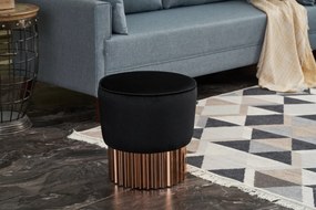 Puf Living Puf-Black Negru Bronz
