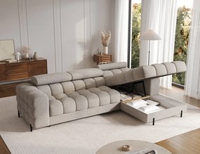 Coltar extensibil dreapta 3 locuri ELTAP, RT-20ROY, Felro, 285x181x93 cm, lemn/poliester, bej