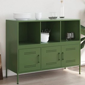 vidaXL Dulap, verde măsliniu, 100,5x39x79 cm, oțel