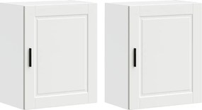 vidaXL Dulapuri de bucatarie 2 buc "Porto" din lemn prelucrat alb