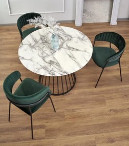 Set masa rotunda Brodway + 3 scaune K426 verde/negru