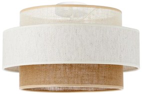 Plafonieră BOHO, 1 x E27, 60 W, 230 V, Ø 40 cm, alb/jută