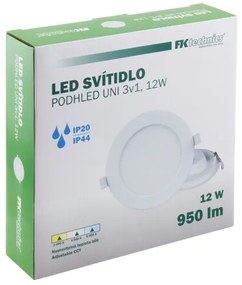 Plafonieră LED încastrată pentru baie LED/12W/230V 3000/4000/6000K IP44