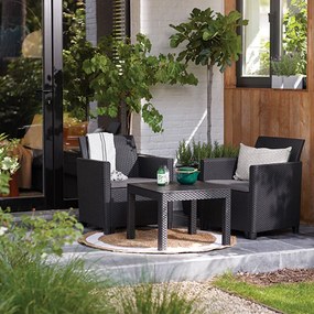 Set mobilier de grădină Claire Balcony cu masă Orlando, grafit