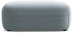 Taburet albastru deschis cu tapițerie din catifea Moana – Makamii