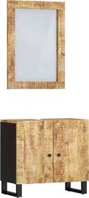 vidaXL Set mobilier de baie, 2 piese, lemn masiv de mango