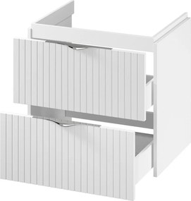 Dulap baie suspendat 60 pentru lavoar, alb mat, MDF, Cersanit Tirso - Resigilat