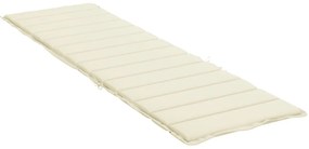 Perna de sezlong, crem, 200x60x3 cm, textil oxford