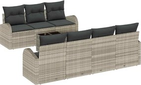 vidaXL Set de canapele pentru grădină 8 pcs Gri deschis și gri închis