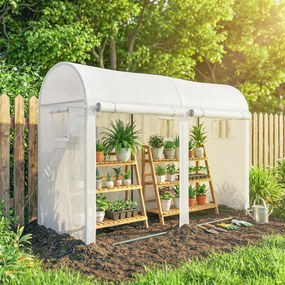 Outsunny Seră Tunel de Grădină pentru Plante și Legume, cu 2 Uși Rulabile și 4 Ferestre, 3 x 1 x 2 m | Aosom Romania