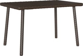 vidaXL Masuta de cafea de gradina dreptunghiulara maro polirattan