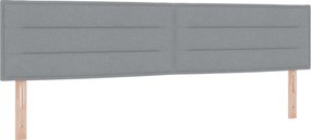 vidaXL Tăblie LED cu benzi LED Manual Gri deschis 200 cm țesătură